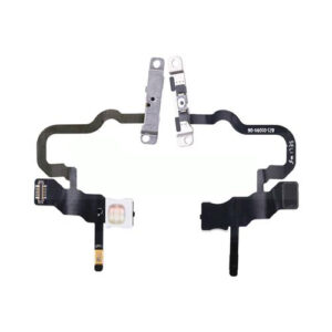 For iPhone X Brand New and Full Original Power Button Flex Cable with Metal Bracket