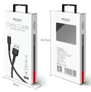 Yesido Lightning Data Cable with Retail Package White/Black