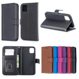For iPhone 11 Litchi Leather Protective Case