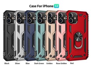 Heavy Duty TPU PC Kickstand Phone Case for Apple iPhone 12/12 Pro/12 Pro Max